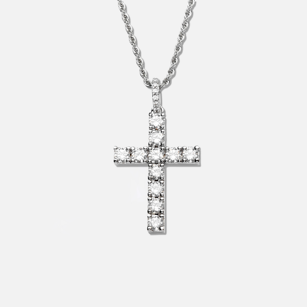 Colgante "White Diamond Cross"