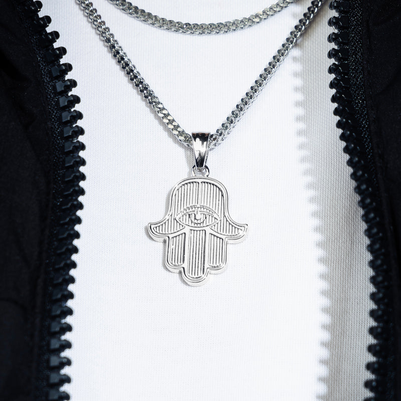 Pendant "White Hamsa".